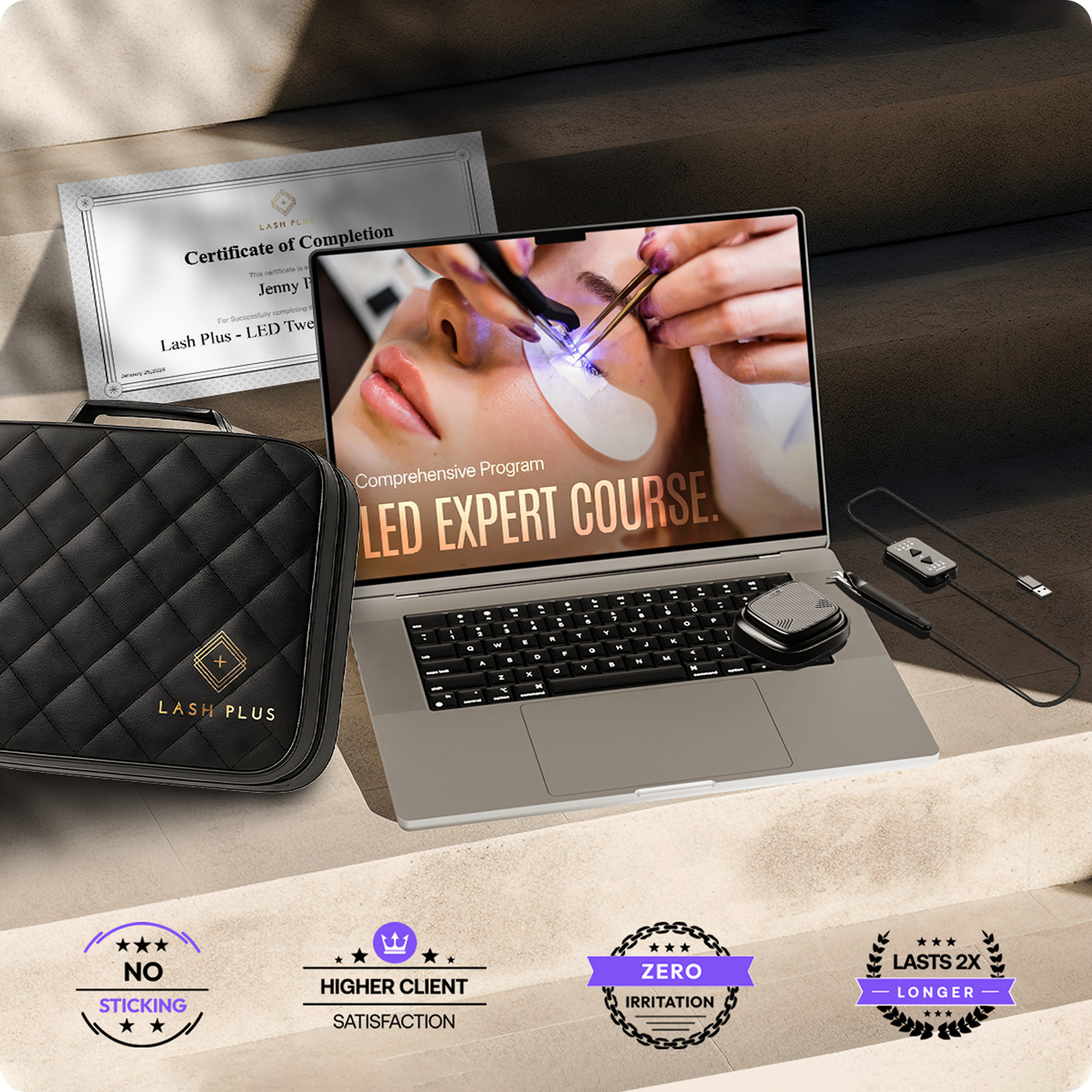 Lash Plus - LED Tweezer Expert Kit