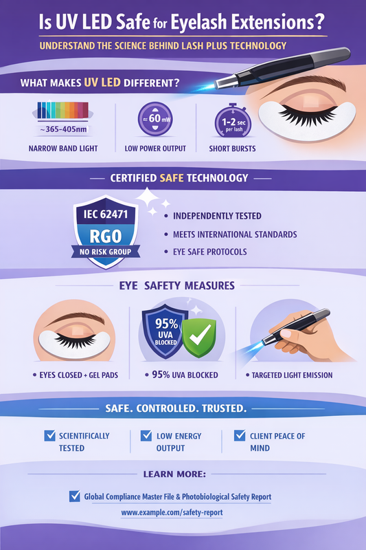 Is UV LED Safe for Eyelash Extensions? The Science Behind Lash Plus Technology