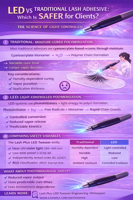 LED vs Traditional Lash Adhesive: Which Is Safer for Clients?
