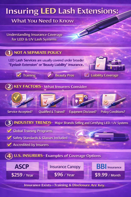 Insurance for LED Lash Services: What We Found in the U.S., Canada, and Australia