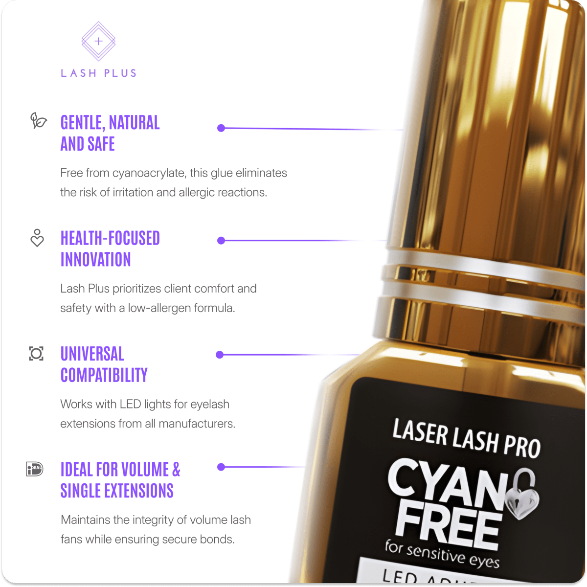 LED Cyano Free Glue - Lash Plus